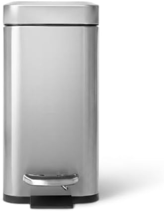 Home Zone Living 1.3 Gallon Stainless Steel Small Trash Can with a Lid