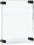 Azar Displays 105508-BLK Acrylic Floating Double Panel Wall Frame,11" x 17" Graphic Size, Overall Frame Size: 15" x 21", Black