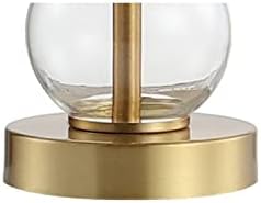 JONATHAN Y February 21" Stacked Sphere Table Lamp, Clear/Brass Gold