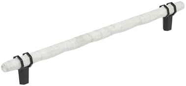 Amerock 10-1/16" Carrione Marble White/Black Bronze Drawer Pull