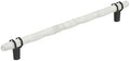 Amerock 10-1/16" Carrione Marble White/Black Bronze Drawer Pull
