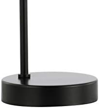 JONATHAN Y Arco Arched Metal Table Lamp 18.25" Globe Shade, Black