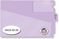 Doctor Stuff - Center Tab Vinyl Outguides, Diagonal Cut Front Pocket, Top Charge Out Slip Pocket, Plastic File Folder, Letter Size 9" x 13-1/4", Lavender, 25/Box