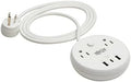 Tripp Lite Safe-IT 57W Surge Protector, 2 Outlets & 2 USB + 1 USB-C Port for Fast Charging, 300 Joules, 8 Foot 5-15P Cord, Manufacturer's Warranty & $25,000 Insurance (TLP28PD57WCAM)