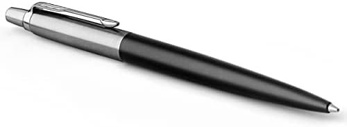 Parker Jotter Ballpoint Pen Bond Street Black with Chrome Trim Medium Point Blue Ink Gift Box (1953184)