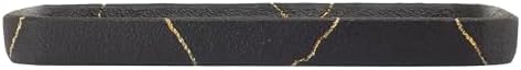 Nicole Miller - Vanity Tray, Resin Countertop Accessories, Dorm Room Essentials (Sydney Collection, Black/Gold)