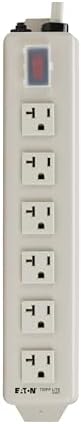 Eaton Tripp Lite Series Heavy Duty 20 Amp Power Strip, 6 Outlet, Metal, Under Desk & Wall Mount Option, 6ft Extension Cord, On/Off Switch Cover, Industrial Garage Shop Work Bench (TLM615NC20)