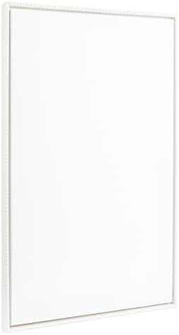 Kate and Laurel Sylvie Blank Framed Canvas Wall Art; 31.5x41.5 White Beaded; Modern Empty Canvas for Paint-Your-Own Art; Ready to Paint Premium Canvas Already Framed
