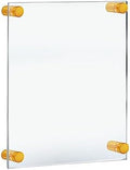 Azar Displays 105508-GLD Acrylic Floating Double Panel Wall Frame,11" x 17" Graphic Size, Overall Frame Size: 15" x 21", Gold