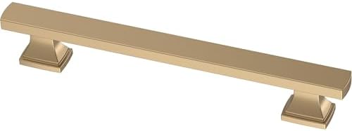 Franklin Brass 10 Pack Champagne Bronze Gold Cabinet Handles 5-1/16 inch (128mm) Kitchen Cabinet Handles and Drawer Pulls for Cupboards and Dressers | Tiered Foot