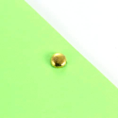 Officemate Round Head Brass Plated Fasteners, 0.5 Inch Shank, 100/Box (99802)