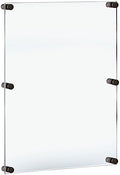 Azar Displays 105536-BLK Acrylic Floating Double Panel Wall Frame, 24" x 36" Graphic, Overall: 28" x 40", Black
