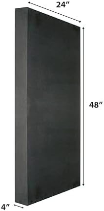 ATS Acoustic Panel 24x48x4 Inches, Square Edge, with Microsuede Fabric (Mercury)