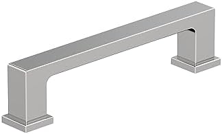 Amerock 10BX3703126 | Polished Chrome Cabinet Pull | 3-3/4 inch (96mm) Center-to-Center | 10 Pack | Bridgeport | Furniture Hardware