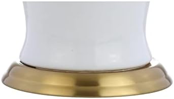 JONATHAN Y Julian Classic Ceramic Urn Metal LED Table Lamp 29", White/Gold