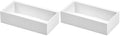 Bostitch Office Konnect Desk Organizer Accessory Tray, Wide, Stacks for Desktop Storage, White (Pack of 2)