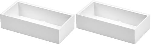 Bostitch Office Konnect Desk Organizer Accessory Tray, Wide, Stacks for Desktop Storage, White (Pack of 2)