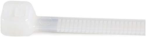 StarTech.com 10"(25cm) Cable Ties - 1/8"(4mm) wide, 2-5/8"(68mm) Bundle Diameter, 50lb(22kg) Tensile Strength, Nylon Self Locking Zip Ties w/Curved Tip, 94V-2/UL Listed, 1000 Pack - White, TAA