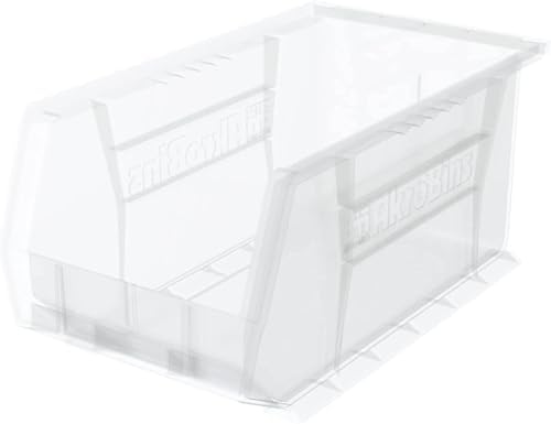 Akro-Mils 30240 AkroBins Plastic Storage Bins, 15"x8"x7", Clear, 12-Pack