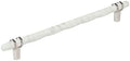 Amerock 10-1/16" Carrione Marble White/Polished Nickel Drawer Pull
