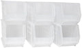Akro-Mils 30265 AkroBins Plastic Storage Bins, 18"x8.25"x9", Clear, 6-Pack