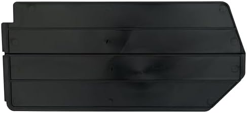 Akro-Mils 40245 Plastic Length Dividers for AkroBins Stackable Storage Bins Models 30240, 30245, Custom Storage Inserts for Tools, Crafts & Supplies, 6-Pack, Black