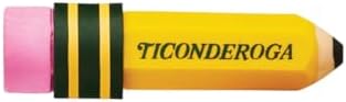Ticonderoga Pencil Shaped Erasers, 3 Erasers/Pack, 12 Packs