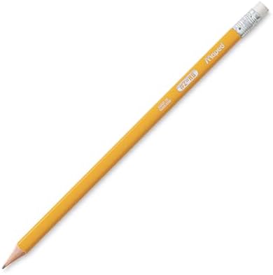 Maped Essentials Triangular Yellow Graphite Pencils #2 – Variety for Comfortable Writing – Smooth, Durable, Latex-Free – Essentials Pack of 144