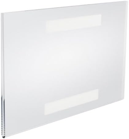 Azar Displays 122017 Self Adhesive Tape Clear Acrylic Wall Sign Holder Frame 11" W x 7" H - Landscape/Horizontal, 10-Pack