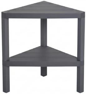 Honey-Can-Do Grey 2-Tier Corner Shelf