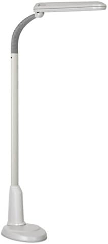 Ott-Lite L24554 Task Plus High-Definition 24-Watt Floor Lamp,Plastic, Dove Grey