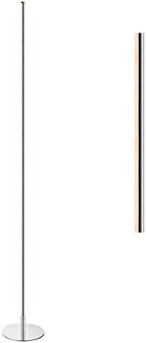 JONATHAN Y Iris 59.5" Modern LED Integrated Floor Lamp Metal, Chrome