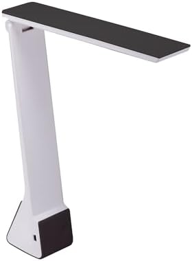 Bostitch Office KT-VLED1810-BLK Powered Rechargeable Battery LED Desk Lamp, 3 Color Temperatures, Flip Open, Black
