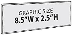 Azar Displays, 122018, Adhesive Clear Acrylic Wall Sign Holder Display, Landscape Frame for Posters, Flyers, Art, Business, School, Nameplates & Doorway Signs, 10 Pack, 8.5" x 2.5"