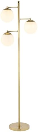 JONATHAN Y Ellie 3-Light Floor Lamp 66" Mid-Century Metal, Brass Gold