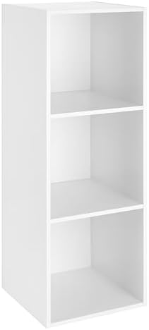 Whitmor 3 Cube Bookcase Stackable MDF Storage Organizer 11 Inch