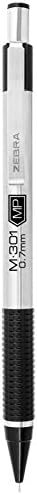 Zebra Pen M-301 Mechanical Pencil, Stainless Steel Barrel, Medium Point, 0.7mm, Black Grip, 24-Pack