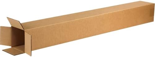 BOX USA 4x4x40 Tall Corrugated Boxes, Tall, 4L x 4W x 40H, Pack of 25 | Shipping, Packaging, Moving, Storage Box for Home or Business, Strong Wholesale Bulk Boxes
