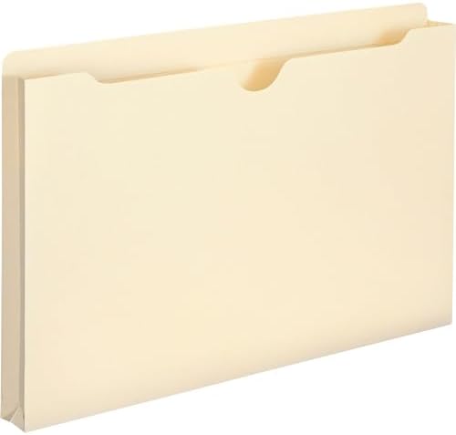 Smead File Jacket, Reinforced Straight-Cut Tab, 1" Expansion, Legal Size, Manila, 50 per Box (76520)