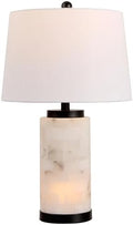 JONATHAN Y Eliza 25.5" Alabaster 2-Light Table Lamp, White/Black