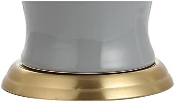 JONATHAN Y Julian Classic Ceramic Urn Metal LED Table Lamp 29", Gray