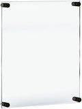 Azar Displays 105528-BLK Acrylic Floating Double Panel Wall Frame,17" x 22" Graphic Size, Overall Frame Size: 21" x 26", Black