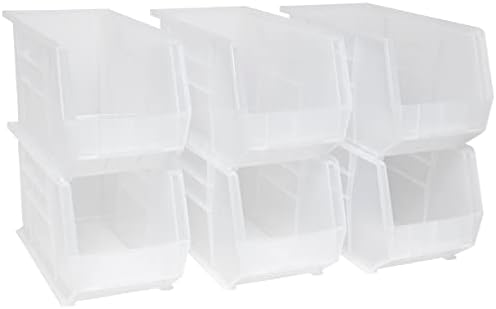 Akro-Mils 30260 AkroBins Plastic Storage Bins, 18"x11"x10", Clear, 6-Pack