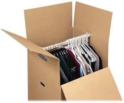 ‎Bankers Box 3-Pack Short Wardrobe Moving Boxes, 20" x 20" x 40"