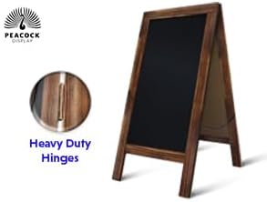 Double-Sided Rustic Magnetic A-Frame Chalkboard Sign for Outdoor and Indoor Use, Magnetic, Black | Sturdy, Stylish, and Versatile; Perfect for Events, Menus, and Business Promotions