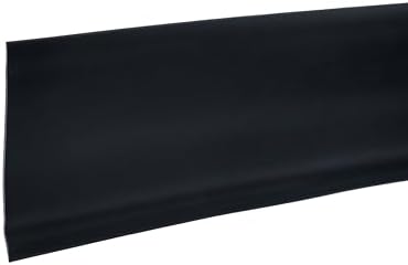 MD Building Vinyl Wall Base, Black, 4in x 48in, Dry Back Trim