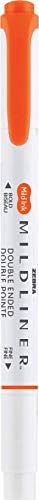 Zebra Pen MILDLINER No Bleed Highlighter, Marigold Color, Dual Tip, 12-Pack