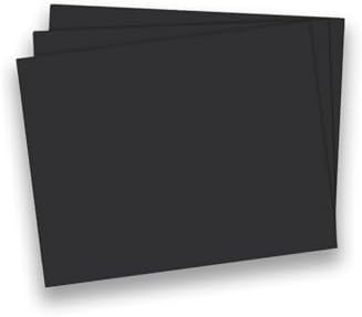 School Smart Railroad Poster Board Paper, 22 x 28 Inches, 6-Ply, Black, Pack of 25