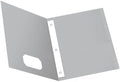 Oxford Two-Pocket Folders w/Fasteners, Gray, Letter Size, 25 per Box (57705)
