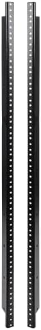 Sound Town 2-pack 20U Steel Rack Rails, with Black Powder Coated Finish and Screws (ST-RR-20U)